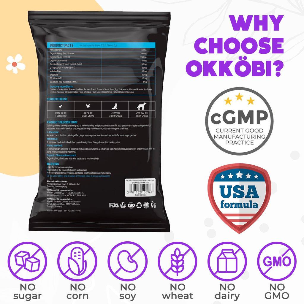 Chicken Flavor 60 Count Calming Chews for Dogs T356873