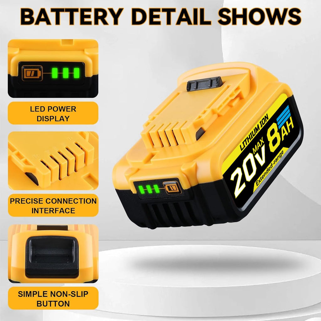 8.0Ah 20V Replacement Battery W9586