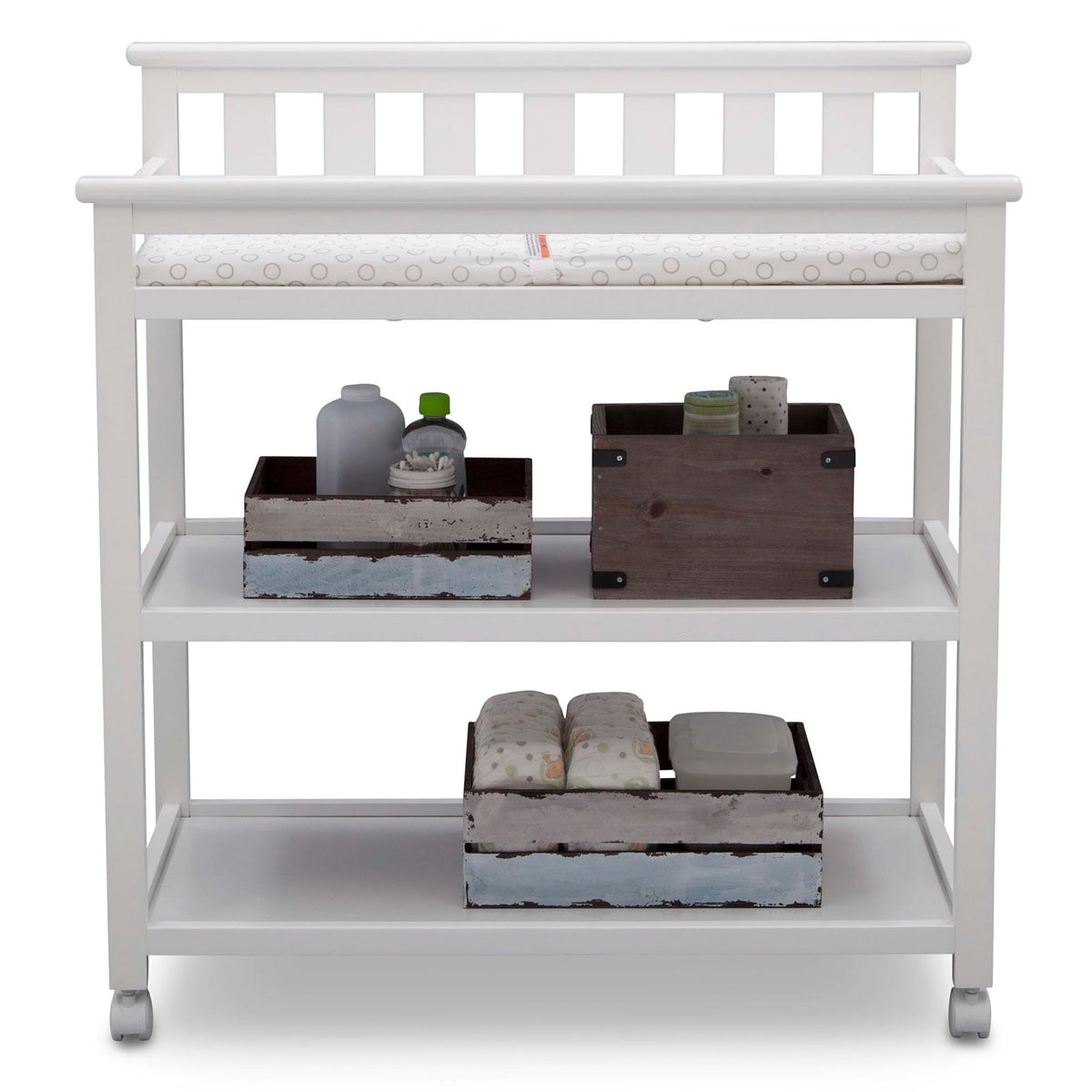 Flat Top Changing Table with Wheels and Changing Pad R991617