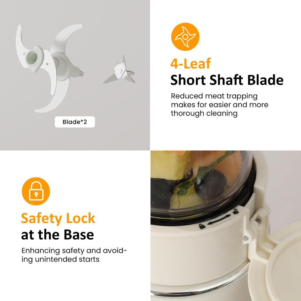4-in-1 Electric Food Chopper & Small Food Processor I6662