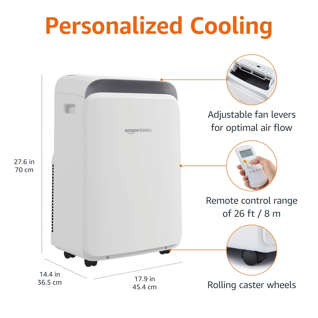 3-In-1 Portable Air Conditioner with Remote, 10000 BTU, White T766