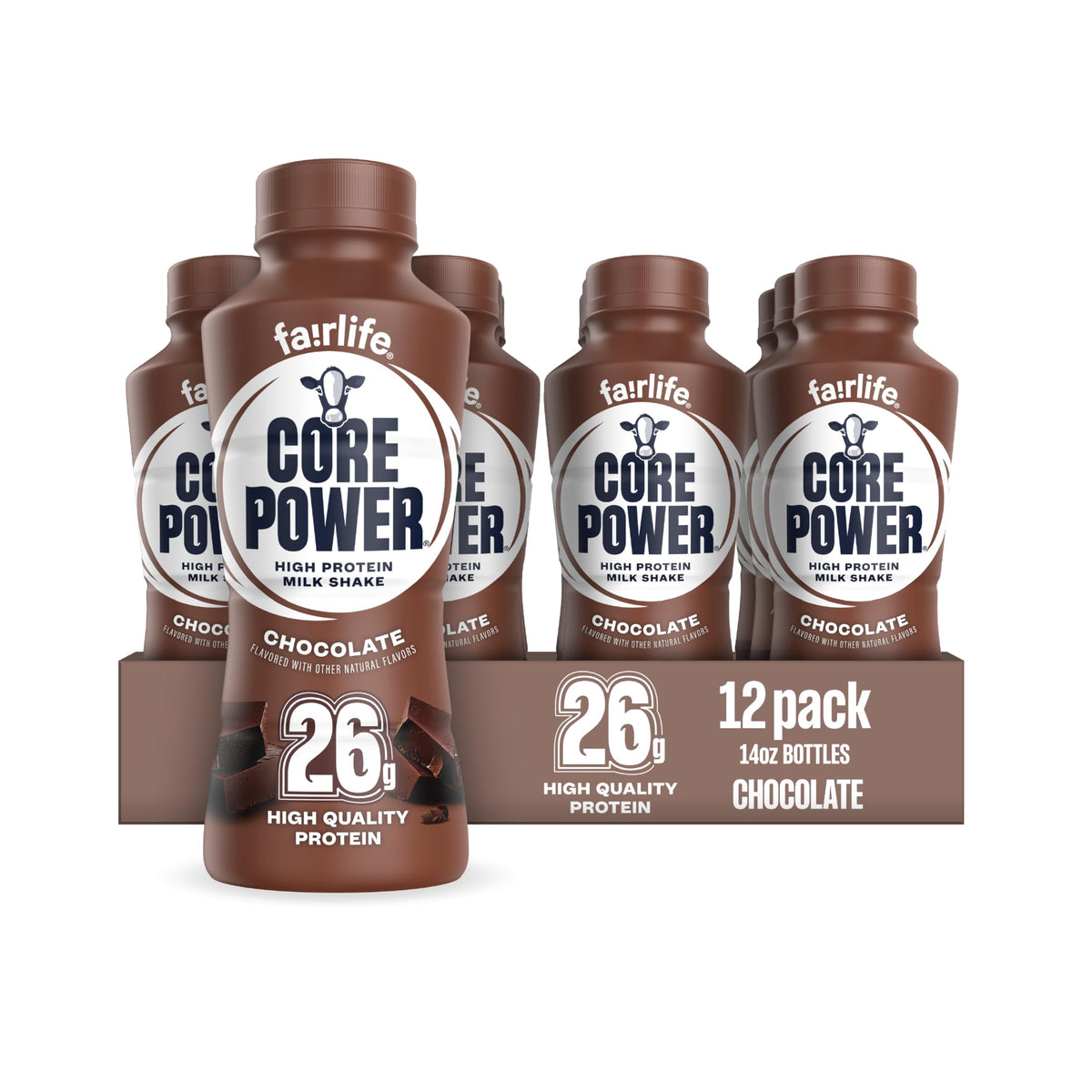 26g Protein Chocolate Milk Shakes 14 Fl Oz (Pack of 12) X496