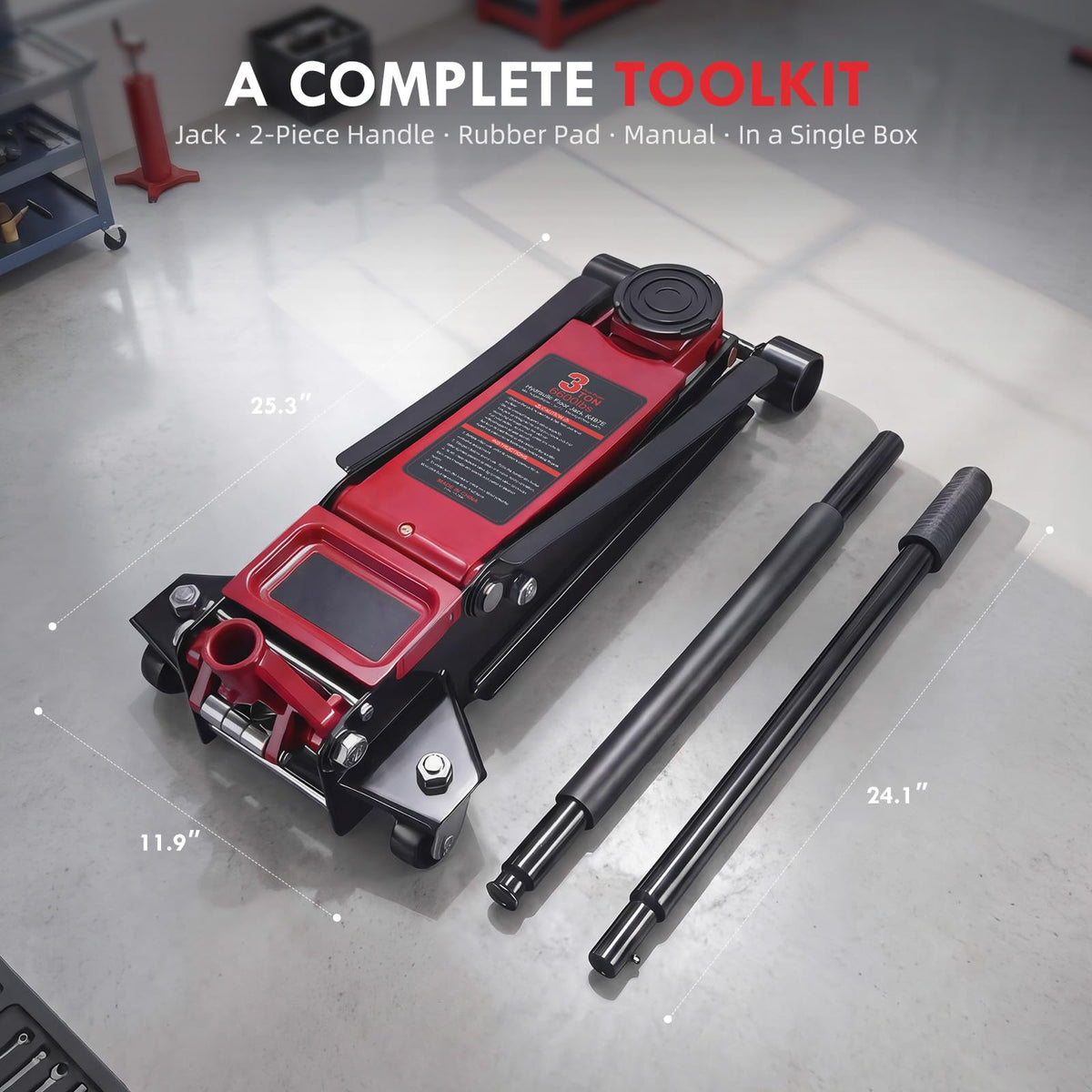 3 Ton Low Profile Hydraulic Floor Jack C38593