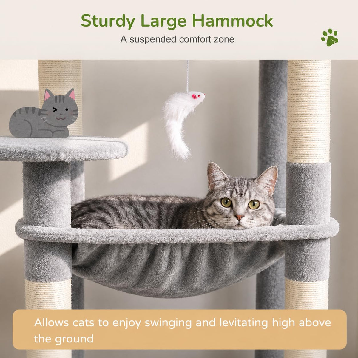 Cat Tree Tower with Scratching Post Q94626