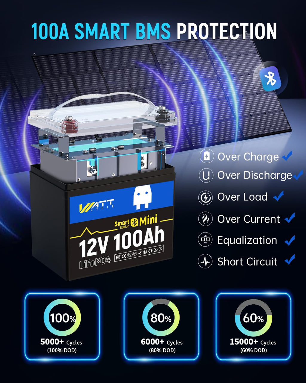 12V 100Ah Mini LiFePO4 Battery Group 24 O550261