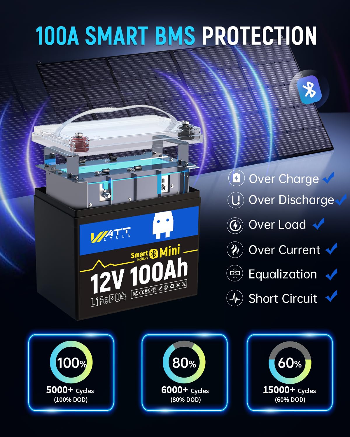 12V 100Ah Mini LiFePO4 Battery Group 24 O550261