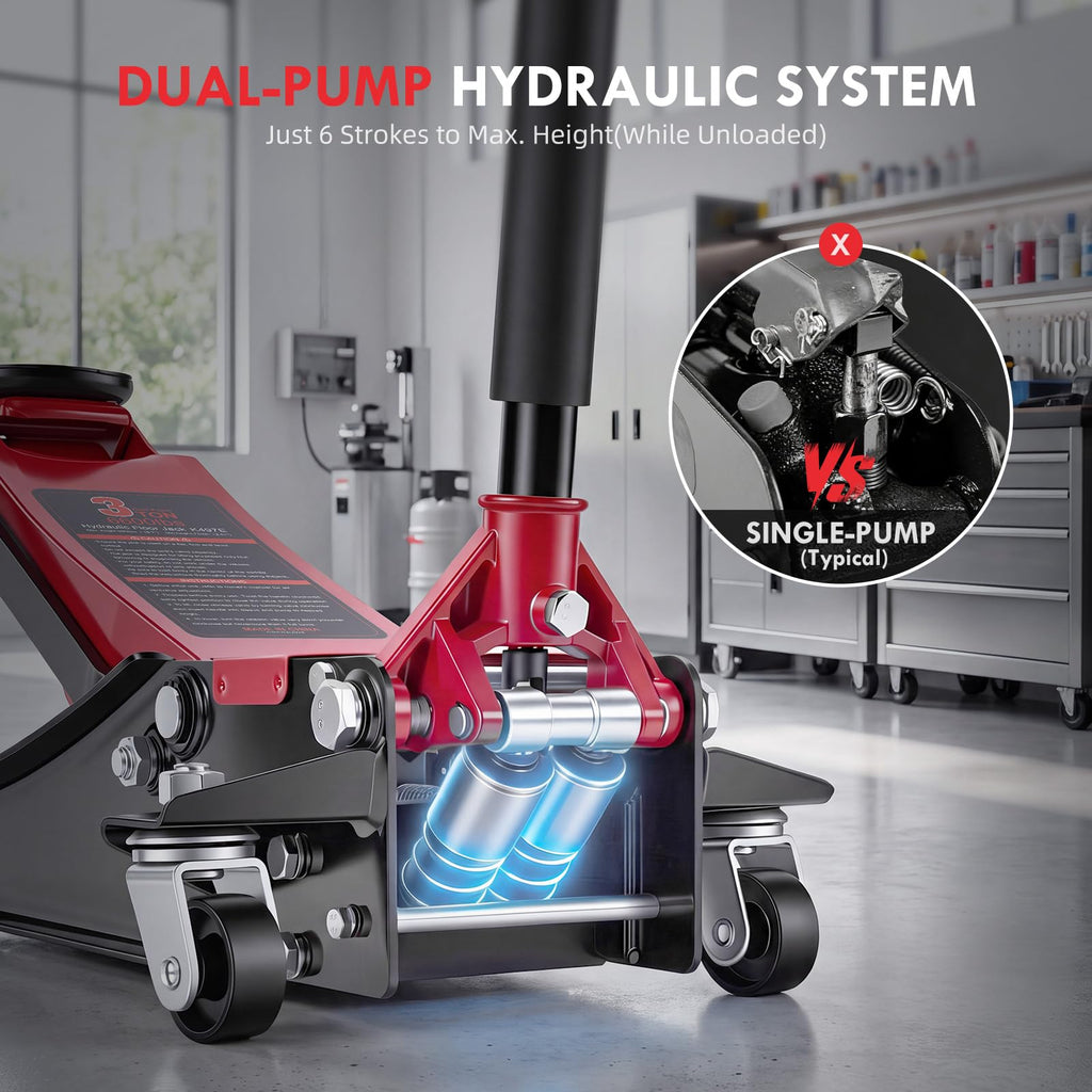 3 Ton Low Profile Hydraulic Floor Jack C38593