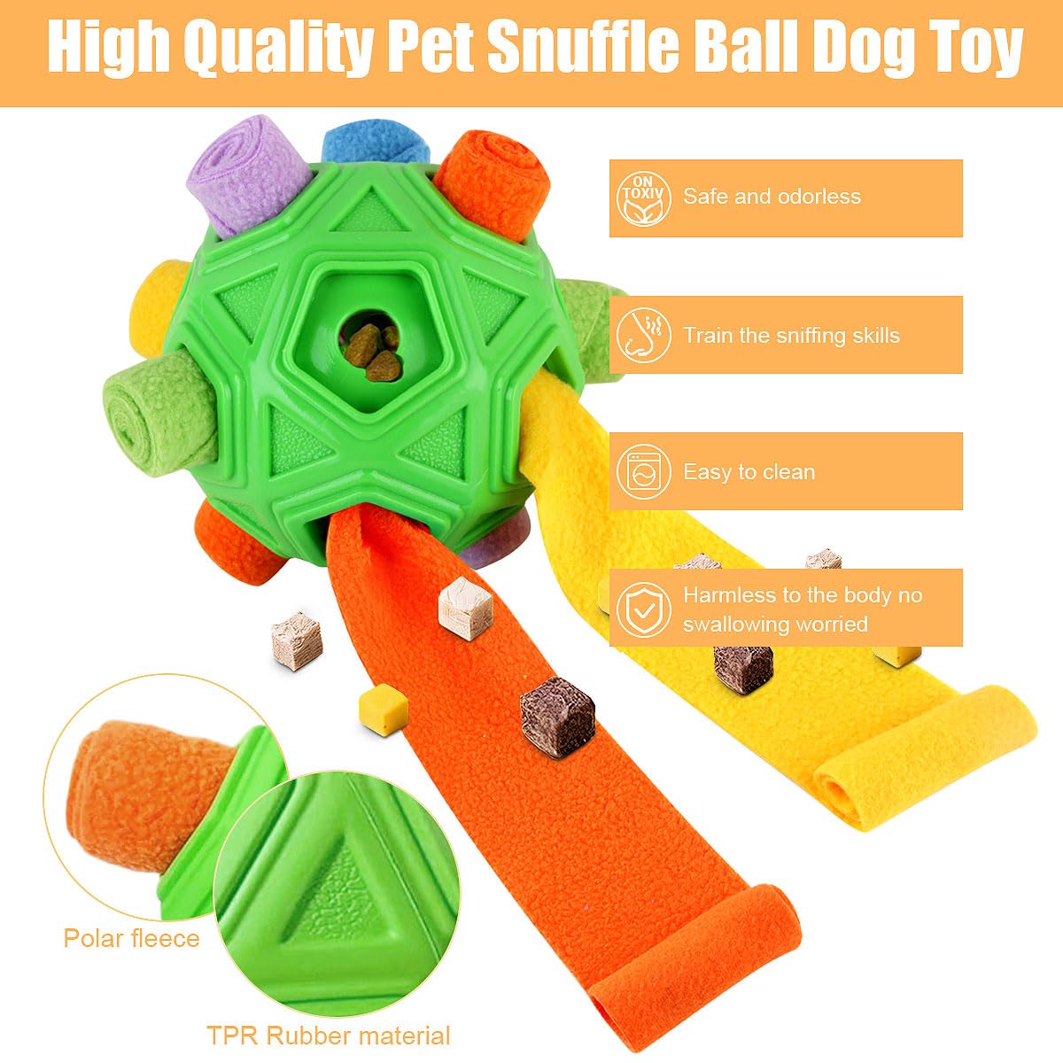 Interactive Puzzle Dog Toys Slow Feeder with Squeaky Carrot Toy Q23932