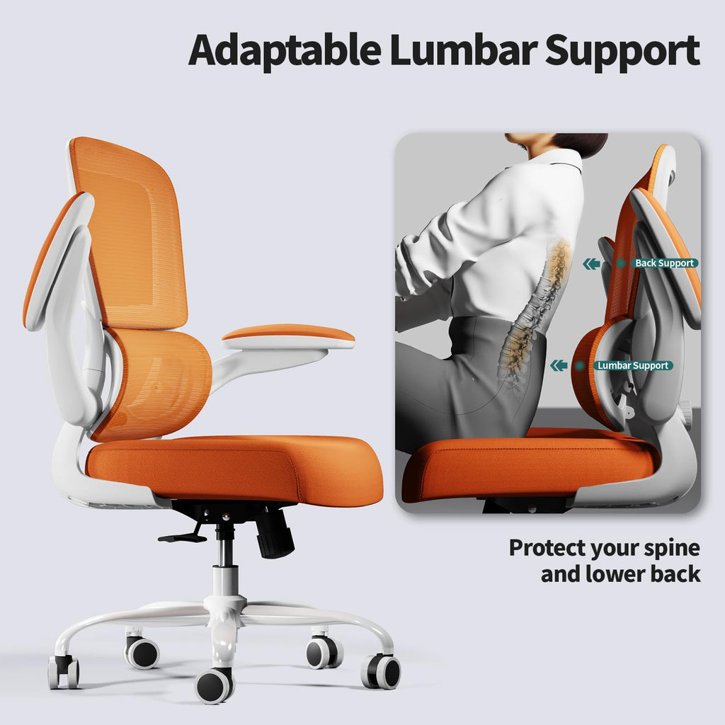 Orange Ergonomic Mesh Office Chair W166