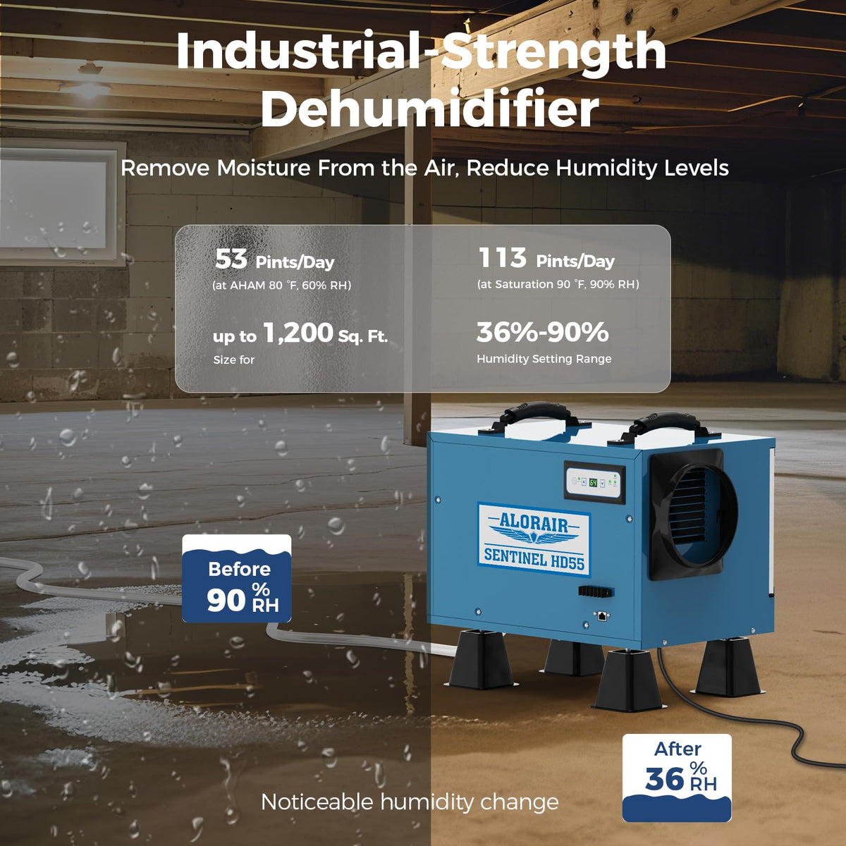 113 Pints Crawlspace Dehumidifier S5005