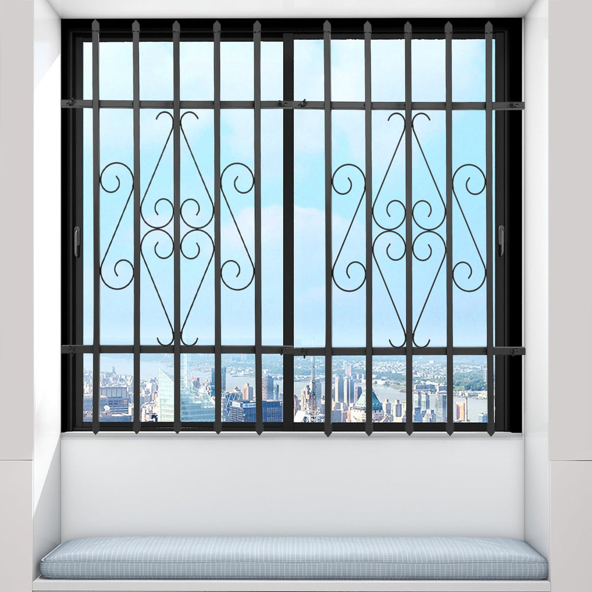 Window Security Bars Rust Resistant 24 x 36in Z93226