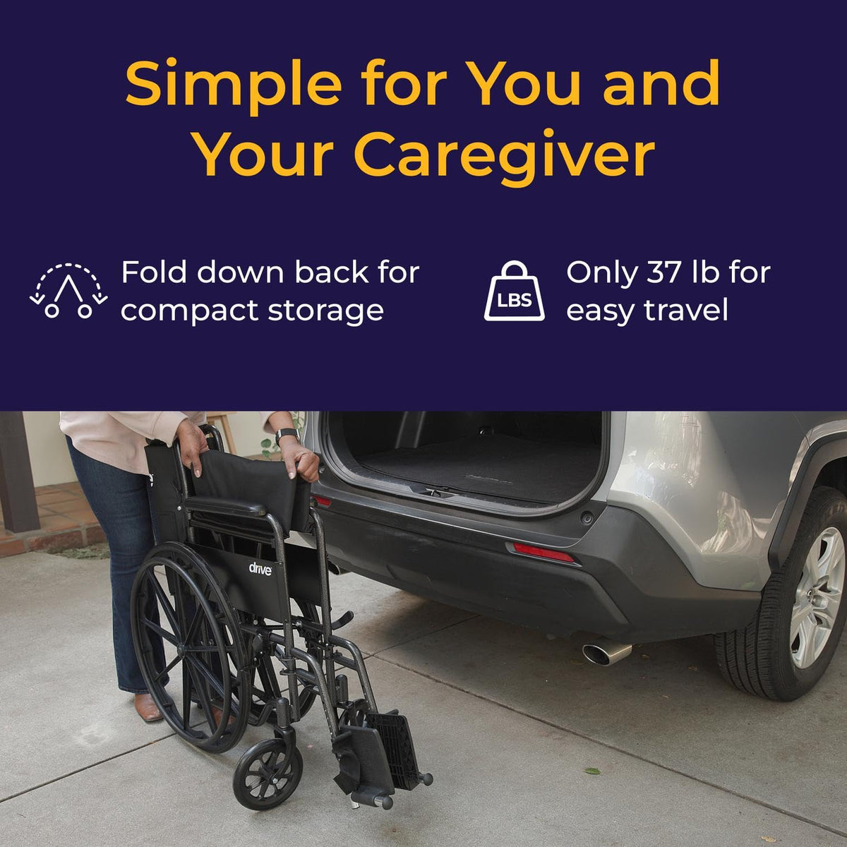 Silver Sport 1 Folding Transport Wheelchair A59557