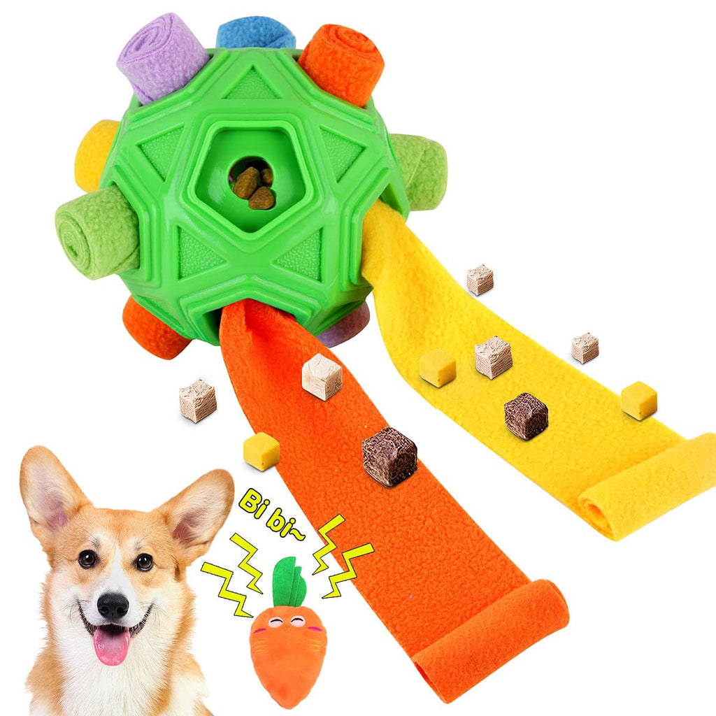 Interactive Puzzle Dog Toys Slow Feeder with Squeaky Carrot Toy Q23932