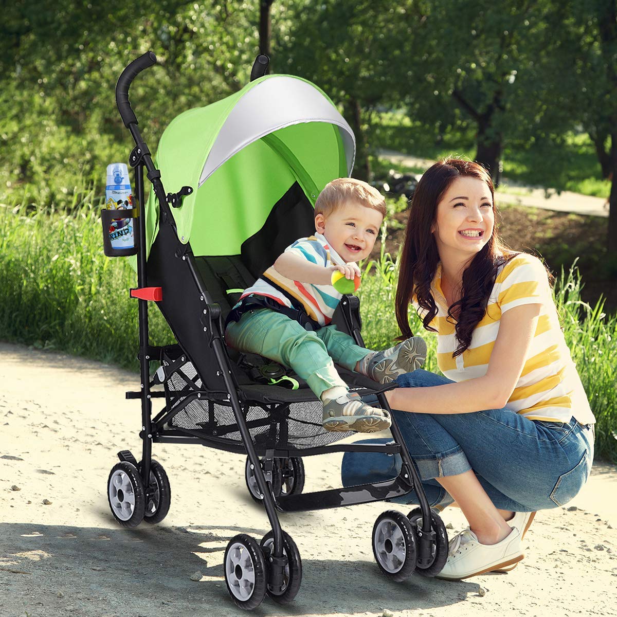 Lightweight Compact Travel Stroller Green P972