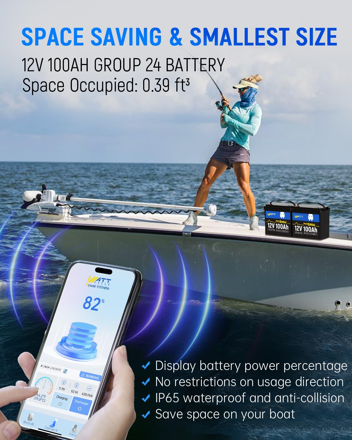 12V 100Ah Mini LiFePO4 Battery Group 24 O550261