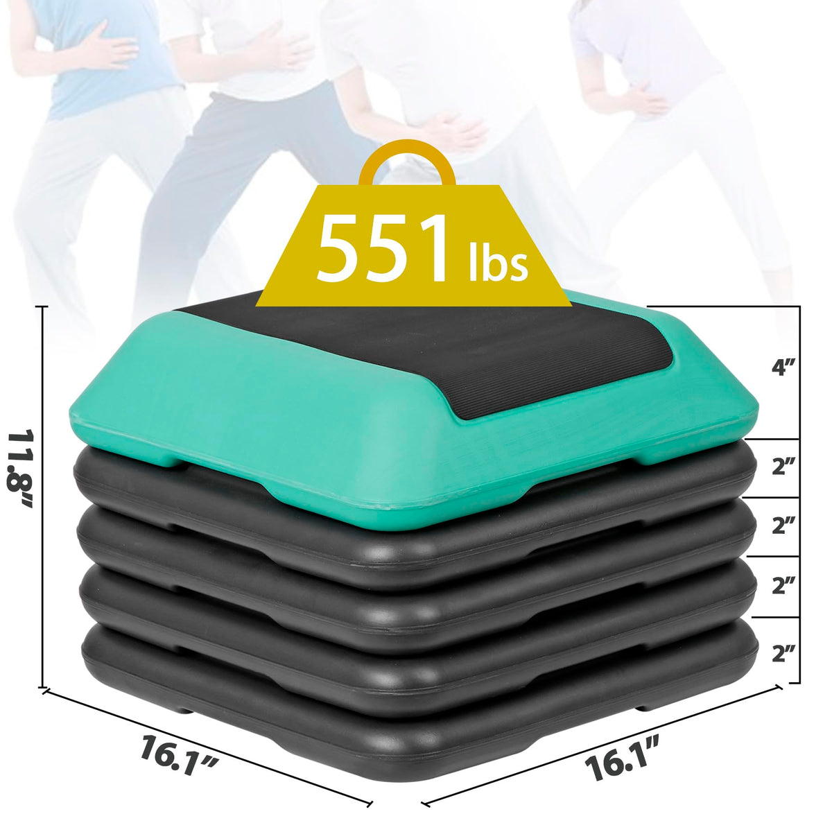 Adjustable Height Aerobic Step Platform L977