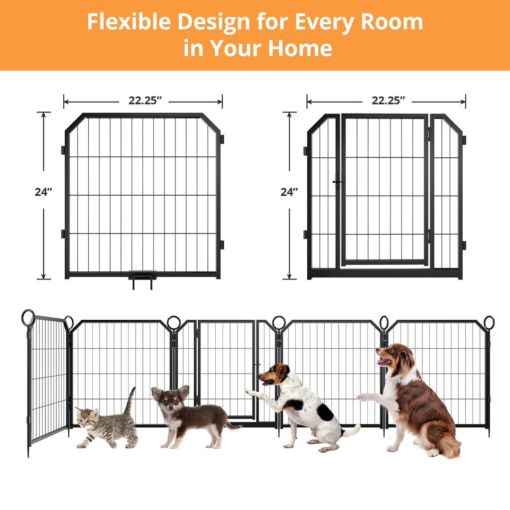 32 Inch 16 Panel Metal Dog Playpen H962317