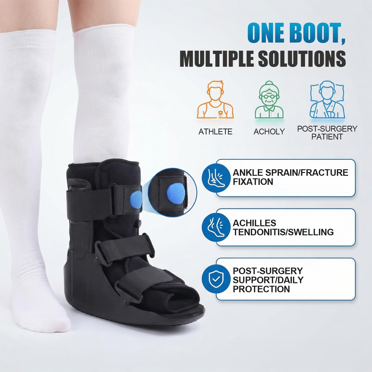 Inflatable Walker Fracture Boot with Replacement Sock Liner (Medium) W534948
