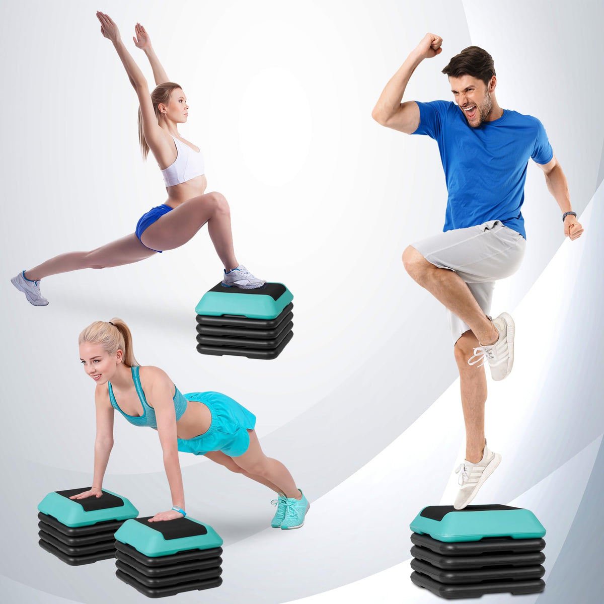 Adjustable Height Aerobic Step Platform L977