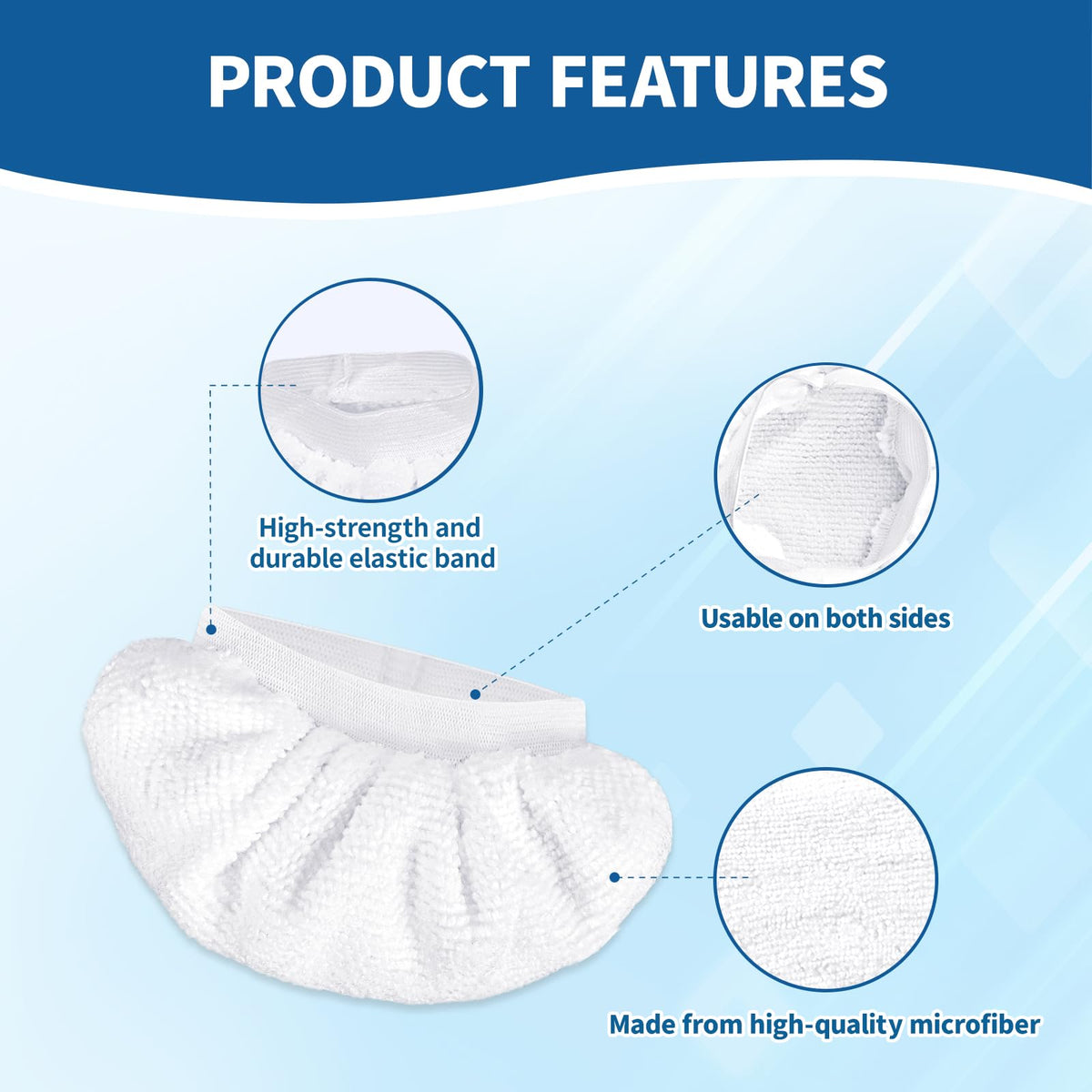 16-Pack Universal Microfiber Cloths, Handheld Steam Cleaner Attachments K3225