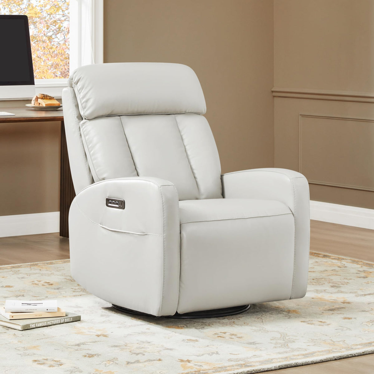 Genuine Leather Power Recliner Chair W5870