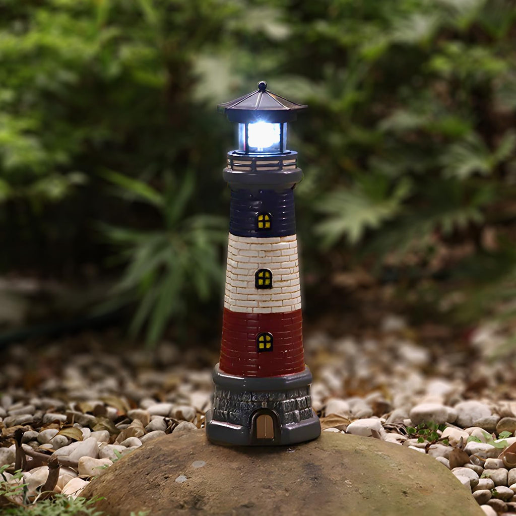 Solar Lighthouse Outdoor Garden Statue S9336