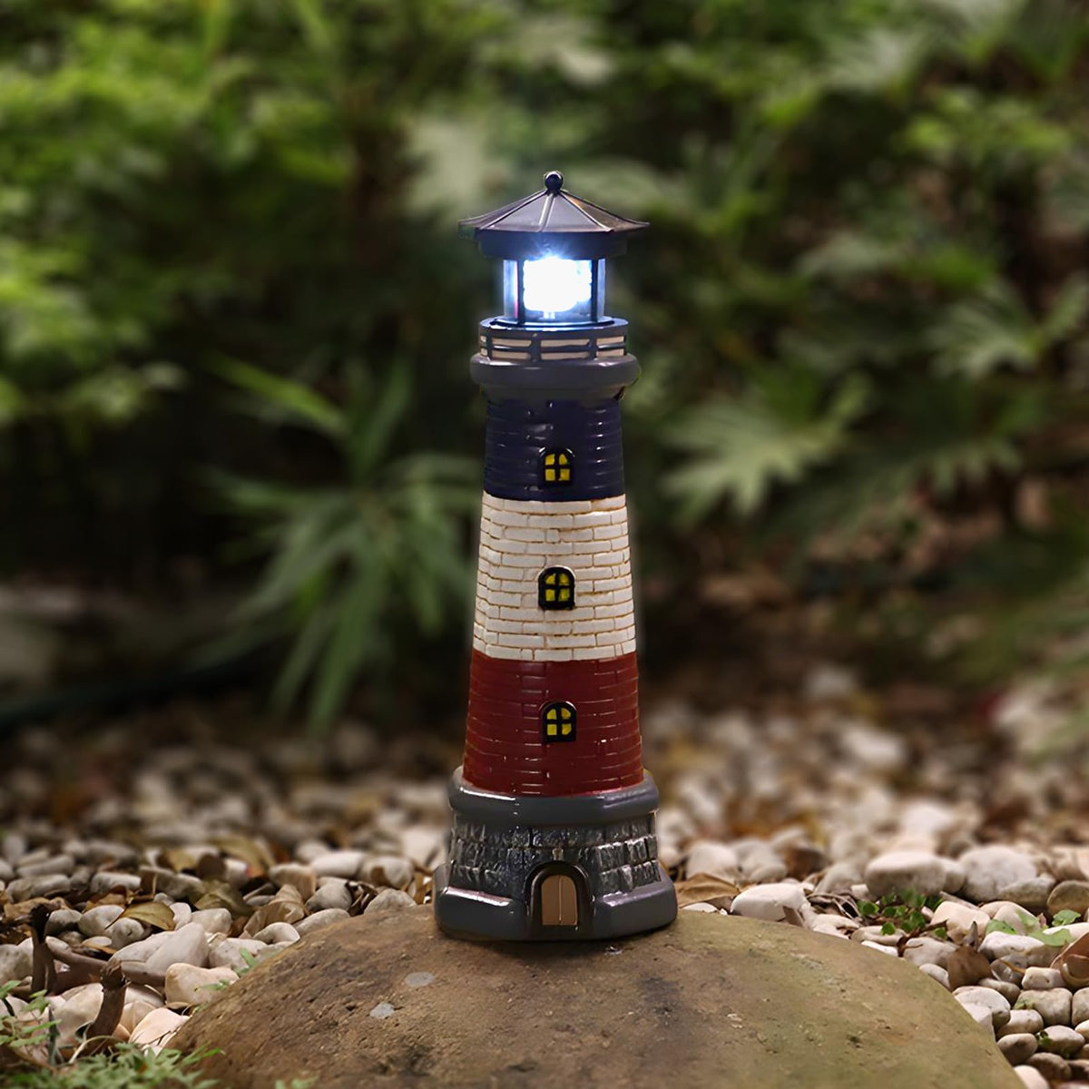 Solar Lighthouse Outdoor Garden Statue S9336