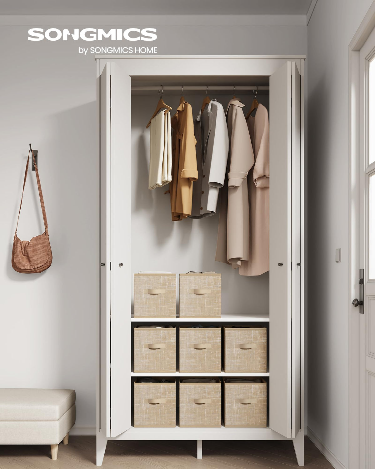 Set of 8 Foldable Storage Cubes V58909