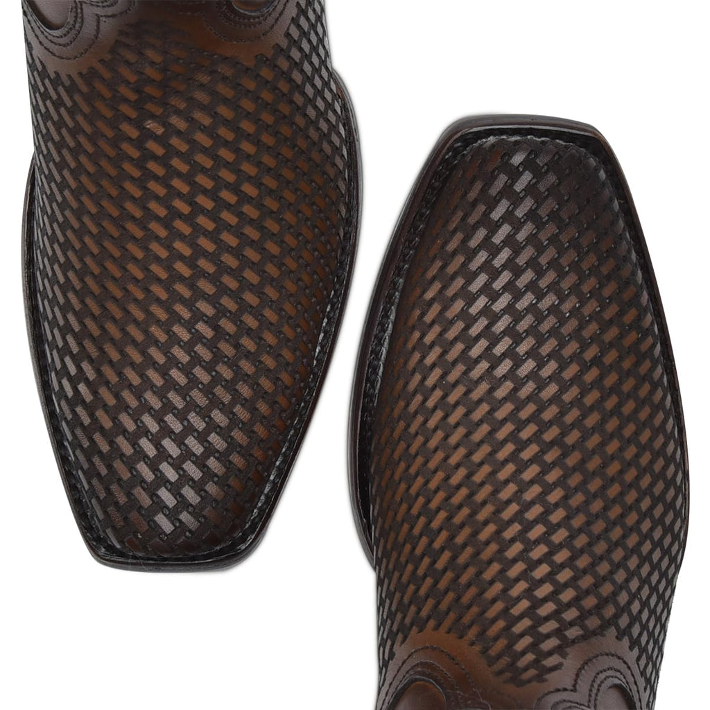 Western Boot Genuine Bovine Leather Side Zip Honey Z758046