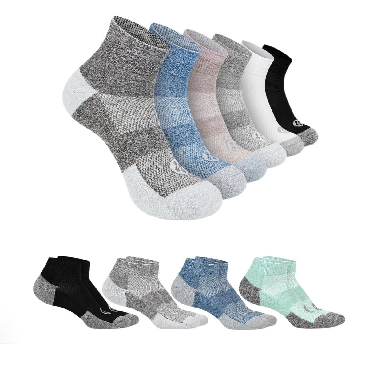 Diabetic Socks for Men, 10 Pairs Ankle & Low Cut Size 9-15 W4305