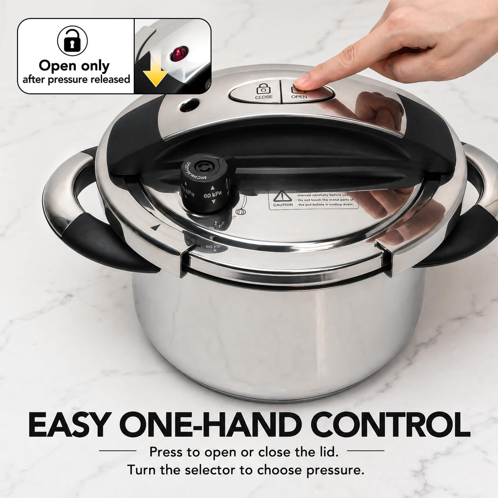 3.2QT Stainless Steel Stovetop Pressure Cooker Q295108