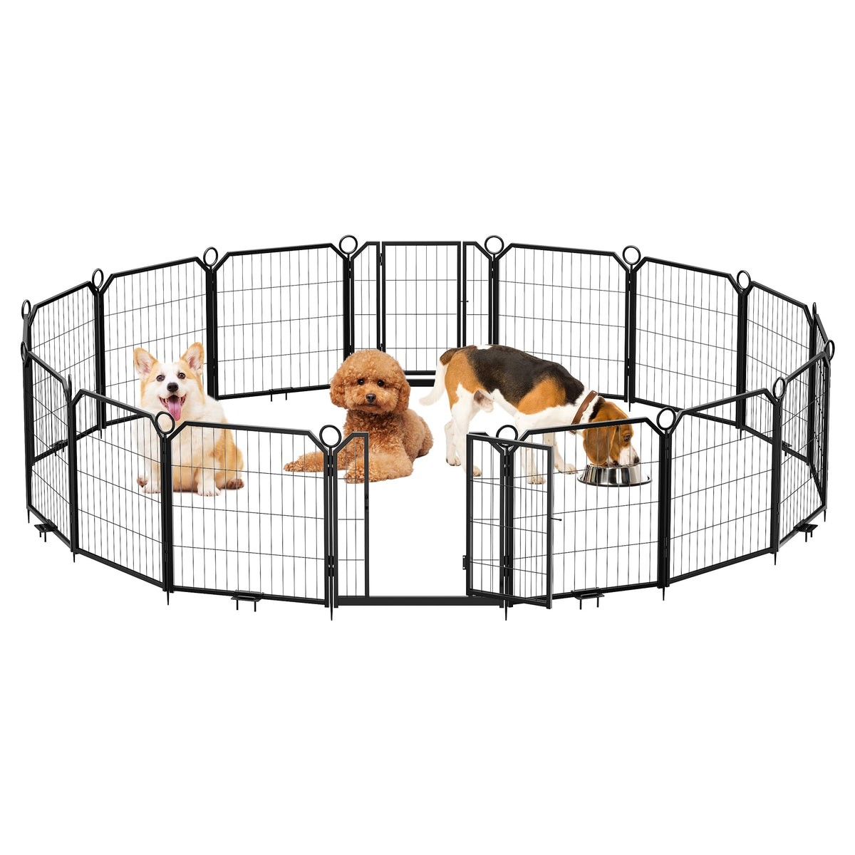 32 Inch 16 Panel Metal Dog Playpen H962317