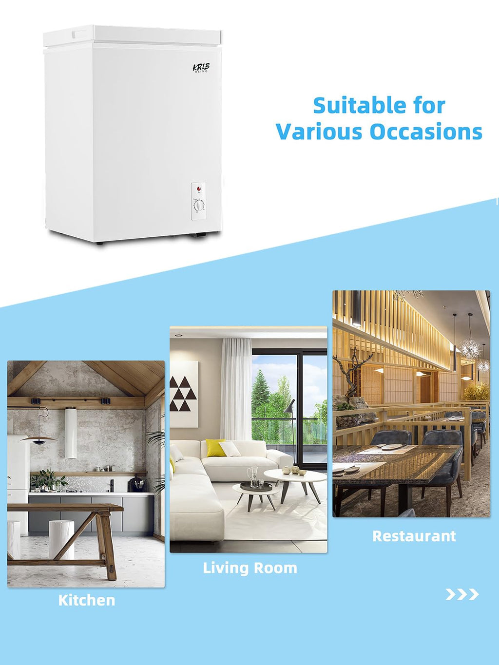 White 5.0 cu.ft Chest Freezer D396