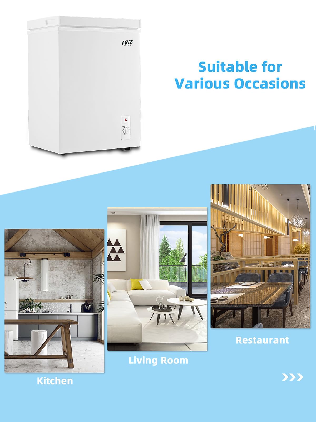 White 5.0 cu.ft Chest Freezer D396