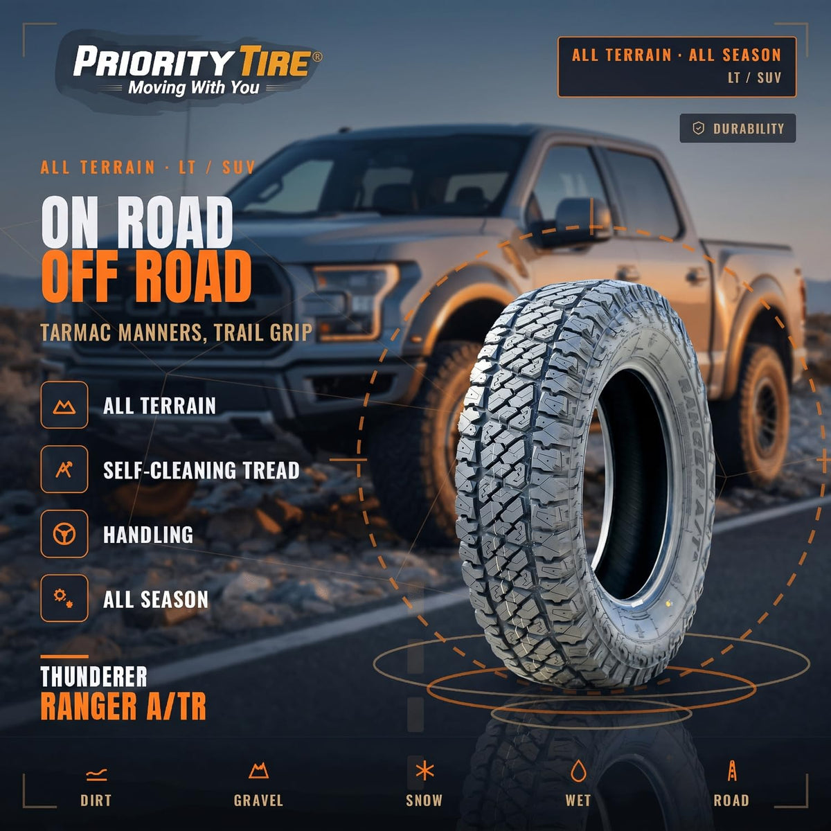 All Terrain 265/70R18 116T Tire V6325
