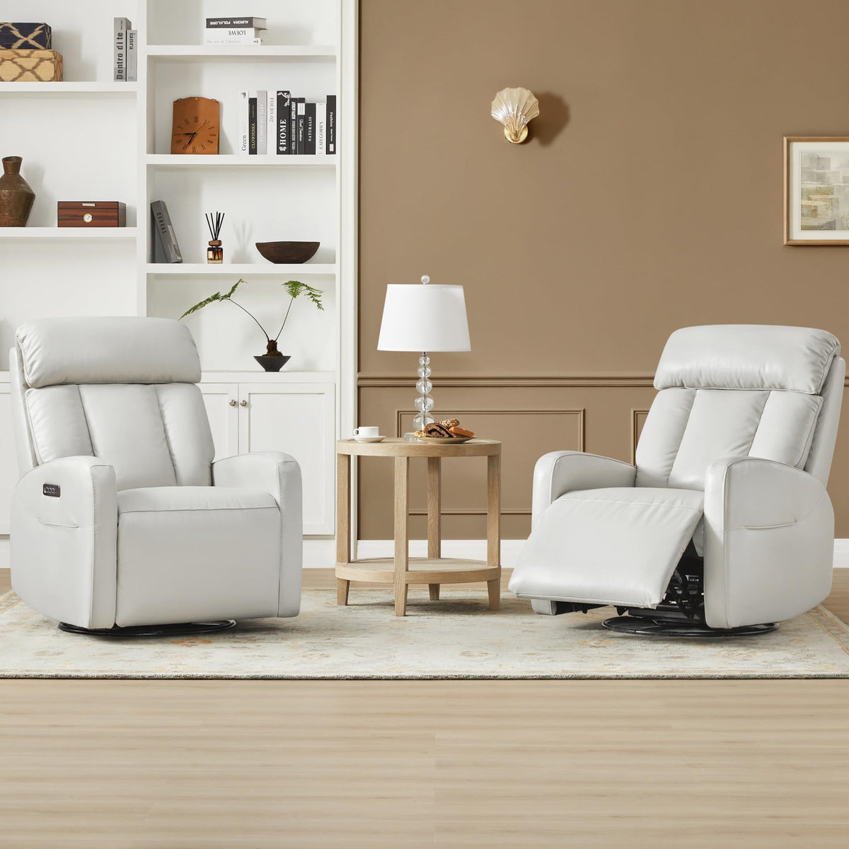 Genuine Leather Power Recliner Chair W5870