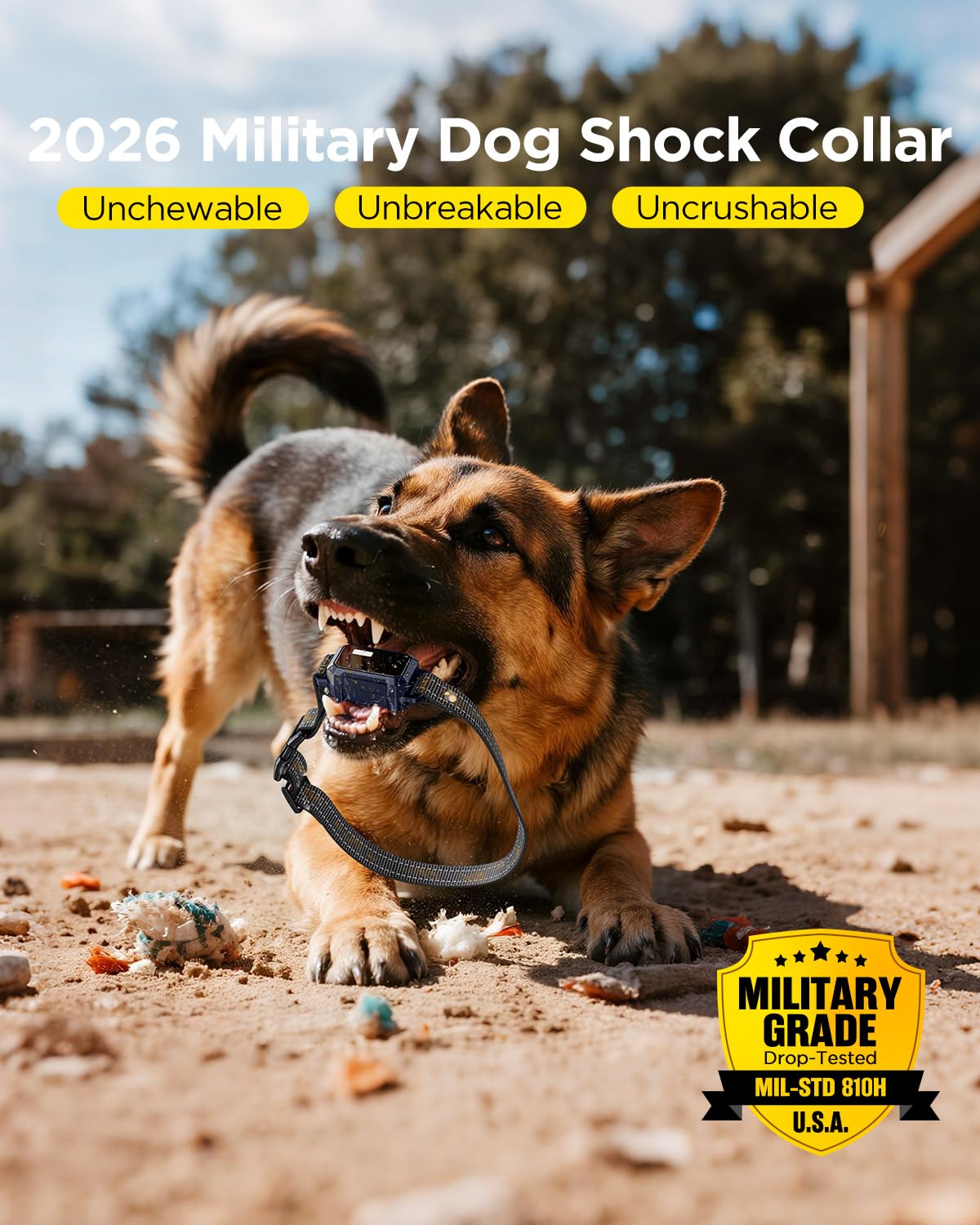 2 Dogs Dog Training Collar with Remote, 4 Training Modes, IP67 Waterproof T7915