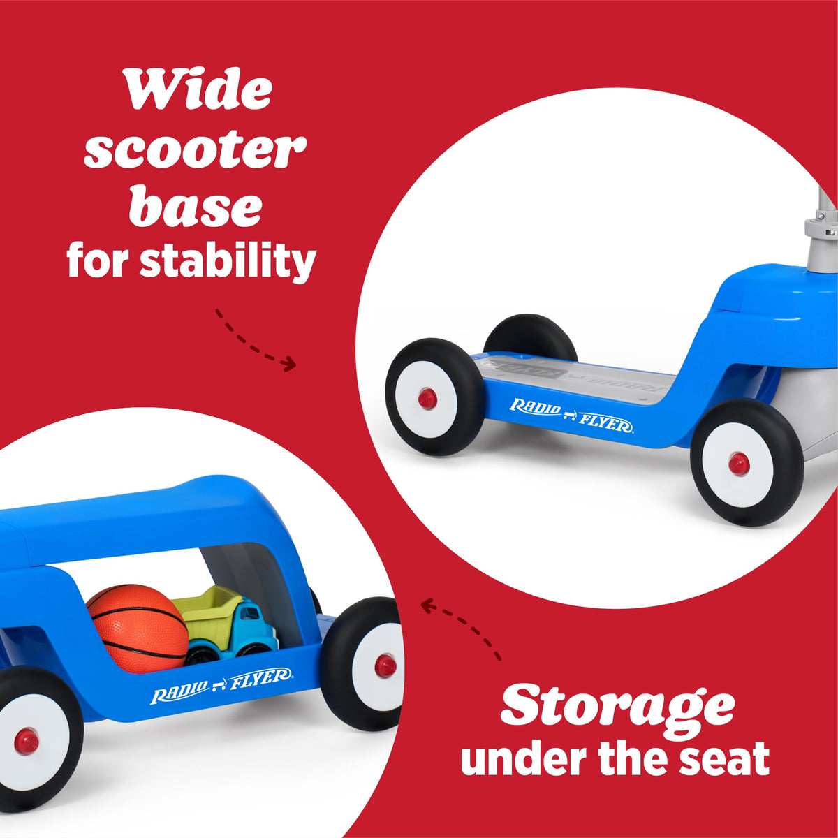 Blue/Red/Pink 4-Wheel Kids Scooter Y66746