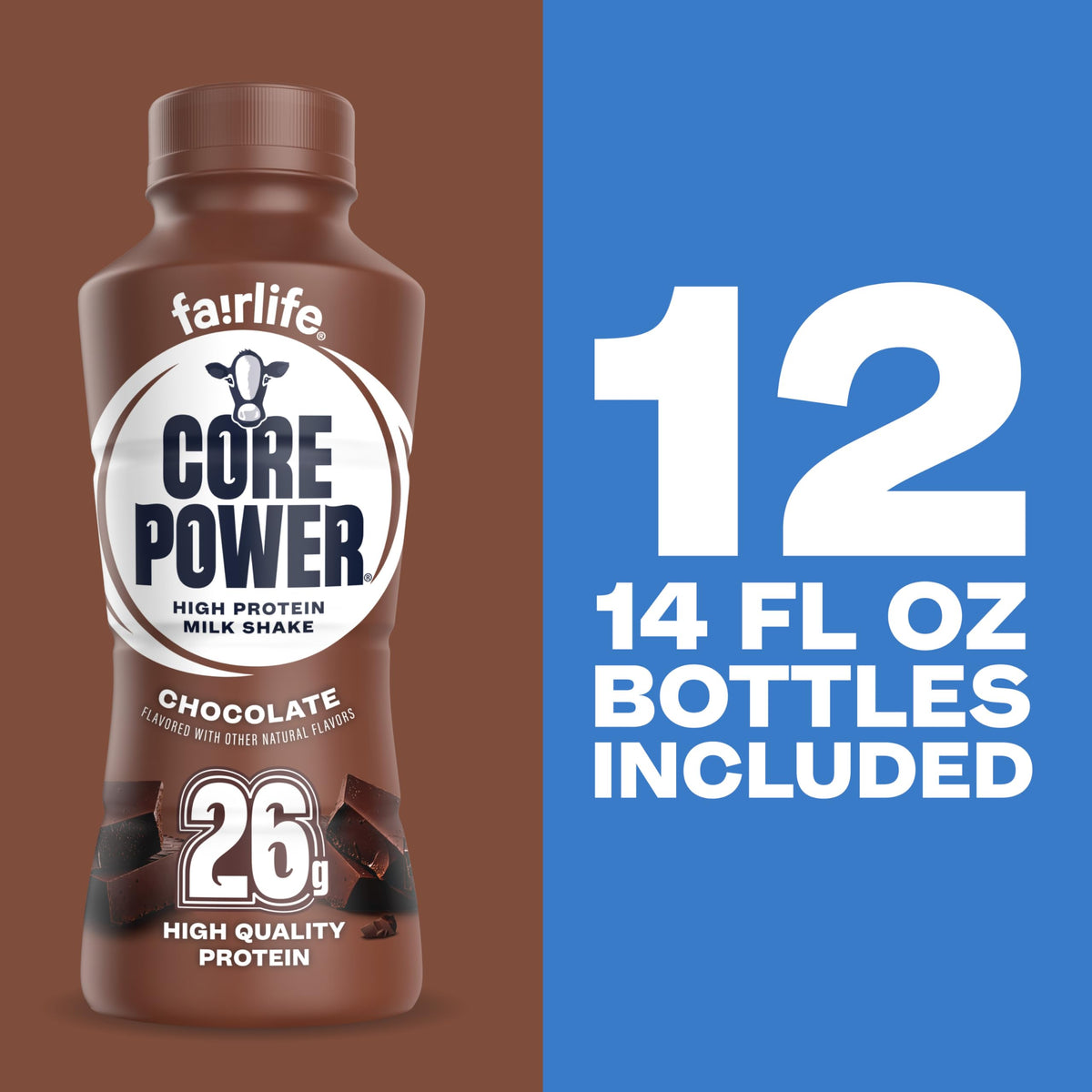 26g Protein Chocolate Milk Shakes 14 Fl Oz (Pack of 12) X496