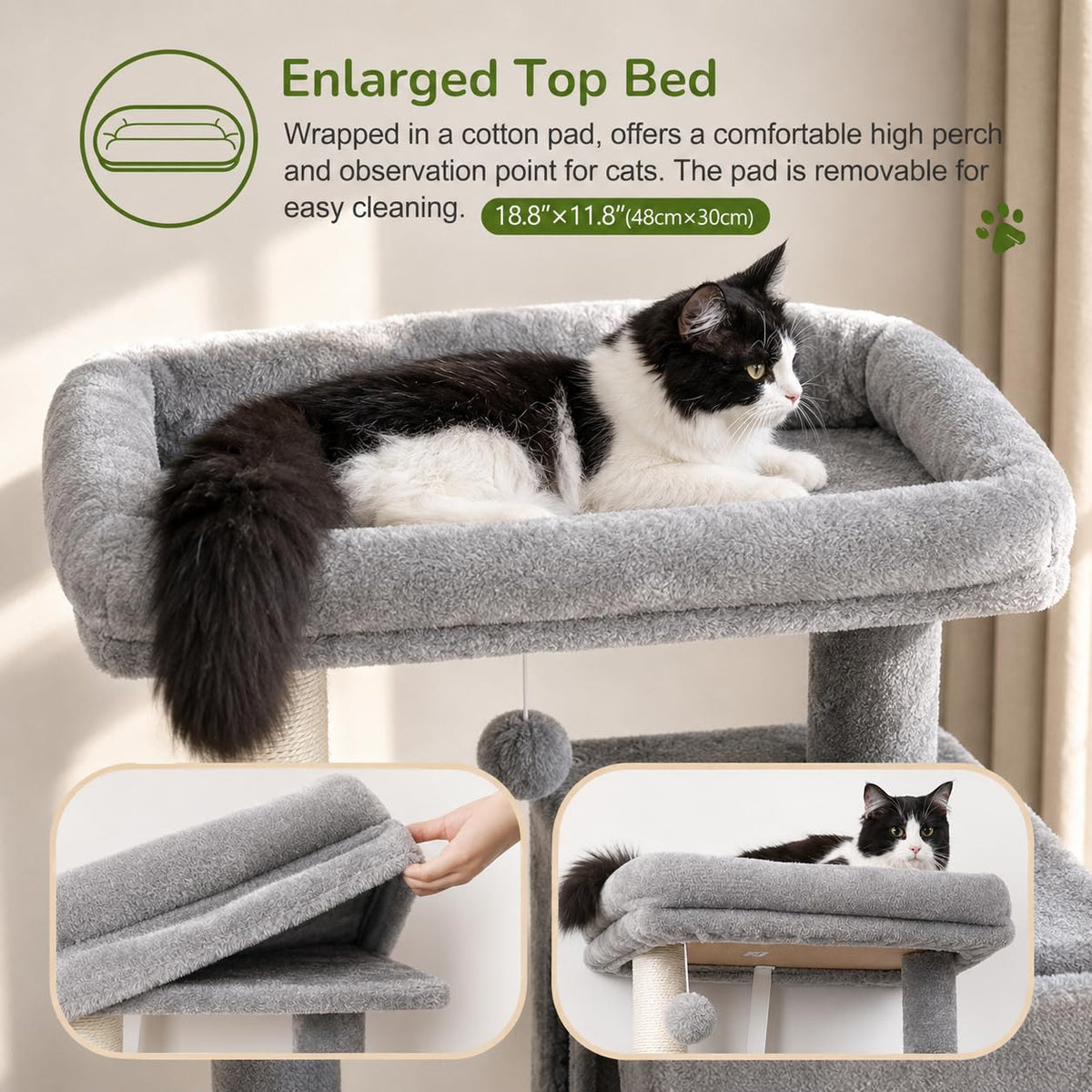 Cat Tree Tower with Scratching Post Q94626