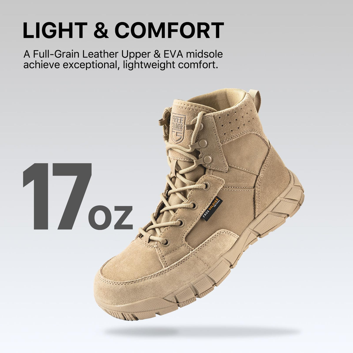 Men's 6 Inches Lightweight Waterproof Suede Leather Work Boots X1214