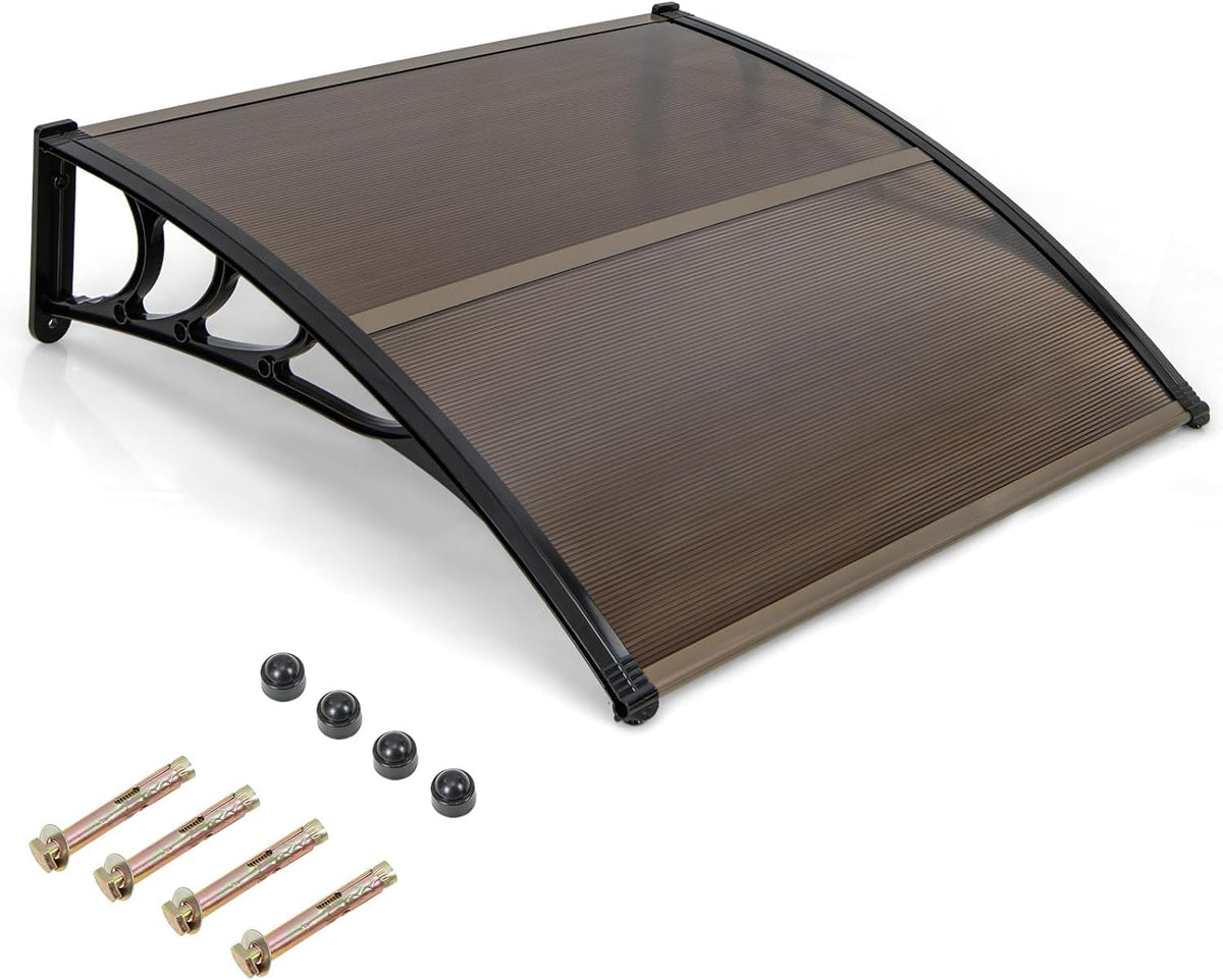 46”x38” UPF 50+ Polycarbonate Window Door Awning Q177119