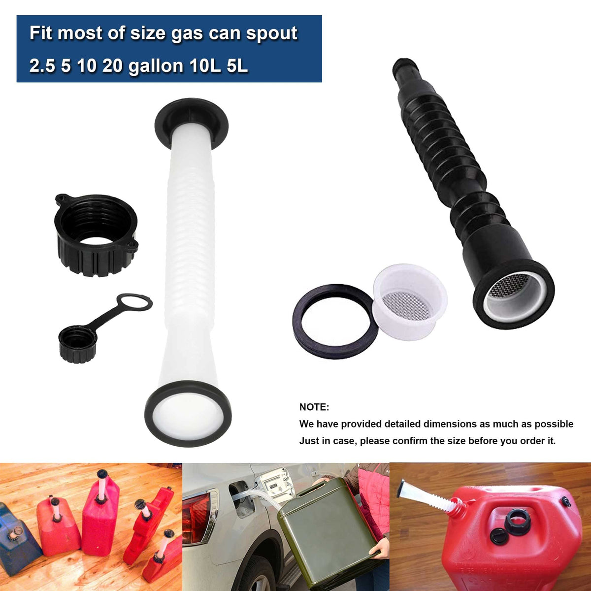 Gas Can Spout Gasket Seals Replacement Rubber Gaskets Z48607