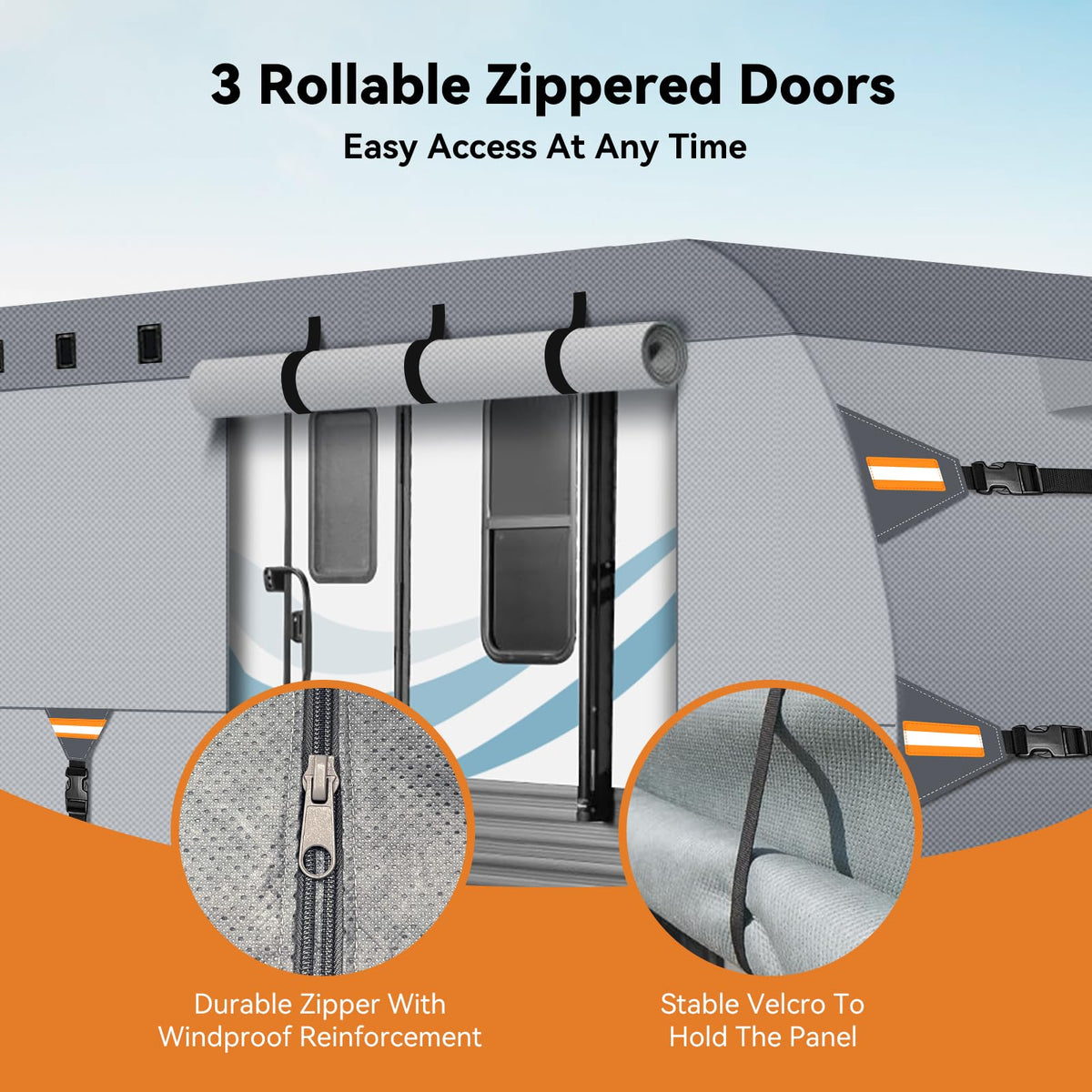 14-16 FT Heavy Duty 8-Layer Camper Cover U199
