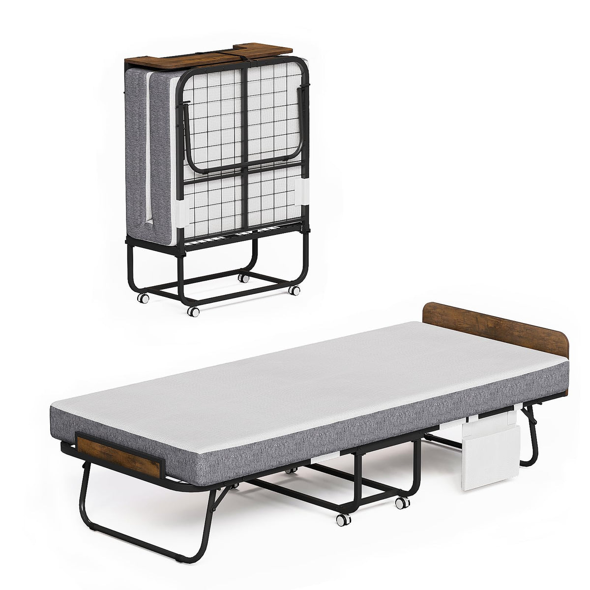 Folding Bed with 5" Mattress Cot Size Q117615