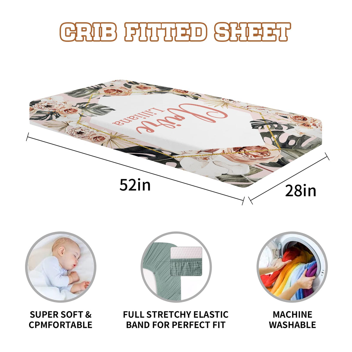 Fitted Crib Sheets 2 Piece Microfiber Toddler Mattress Sheet E782546