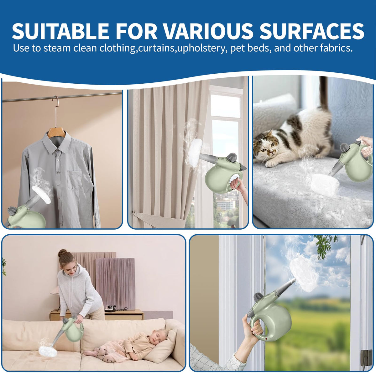 16-Pack Universal Microfiber Cloths, Handheld Steam Cleaner Attachments K3225