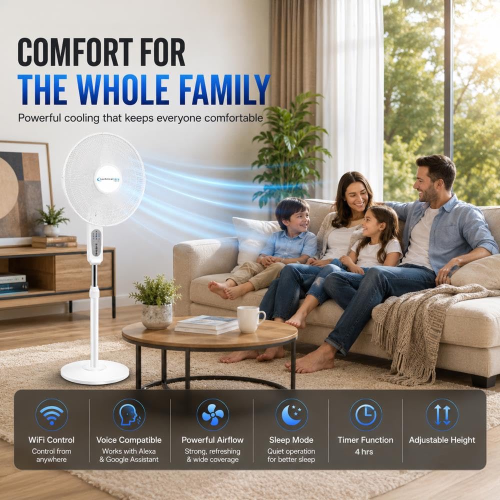 16" Standing Fan with WiFi Control C6423