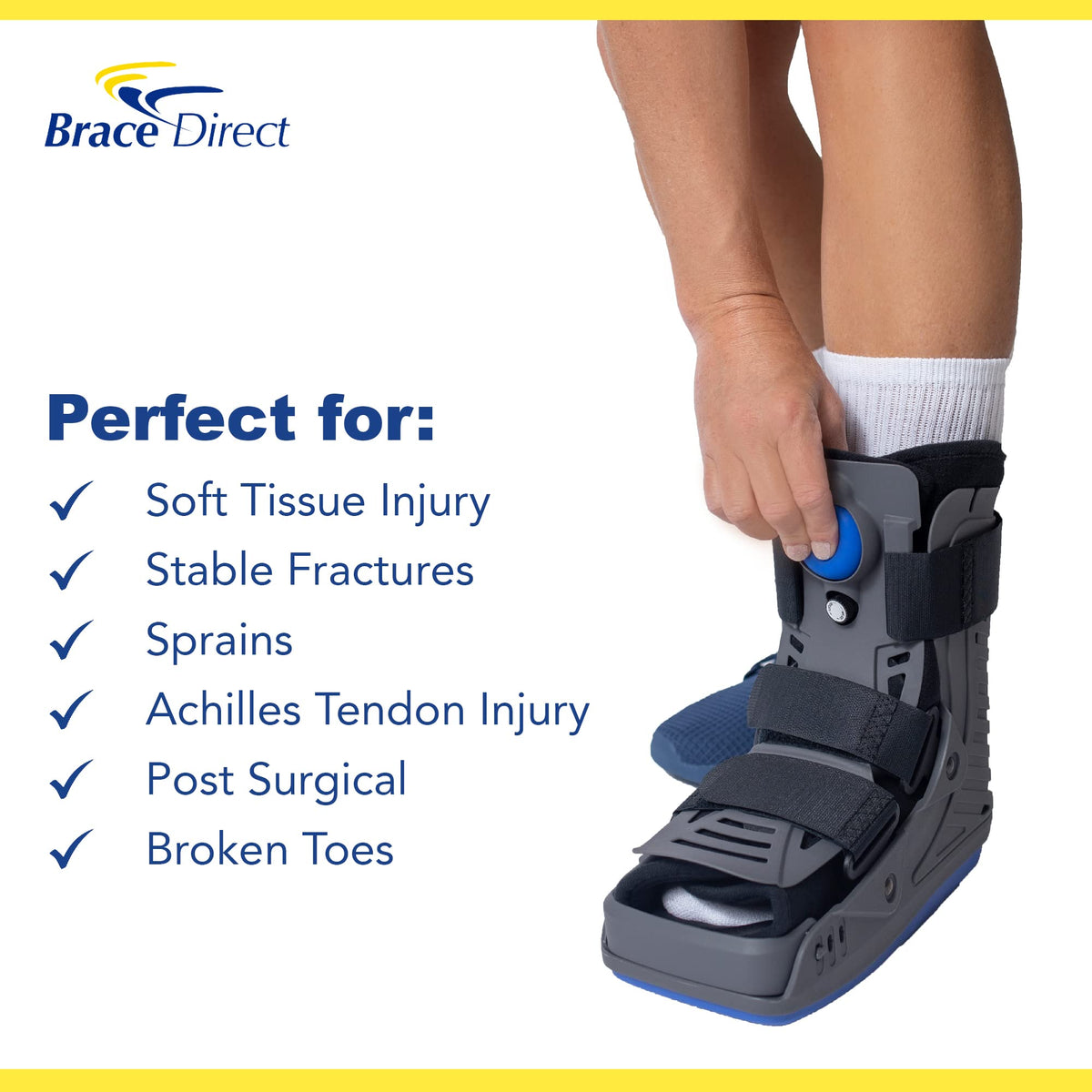 Lightweight Short Air Walking Boot with Toe Guard W7408