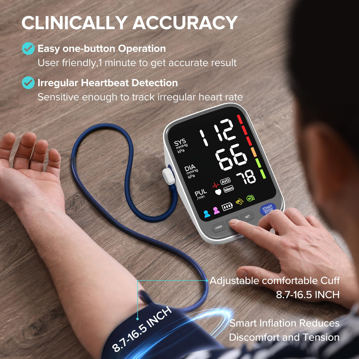 Blood Pressure Monitor Large Cuff White L69519
